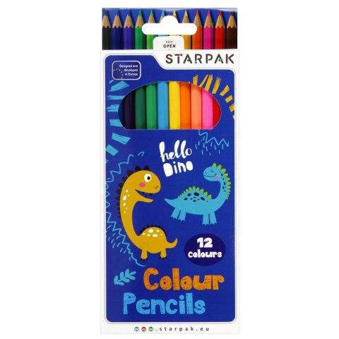 Kredki ołówkowe Starpak Dino 12 kol. (512000) Kredki ołówkowe Starpak Dino 12 kol. (512000)