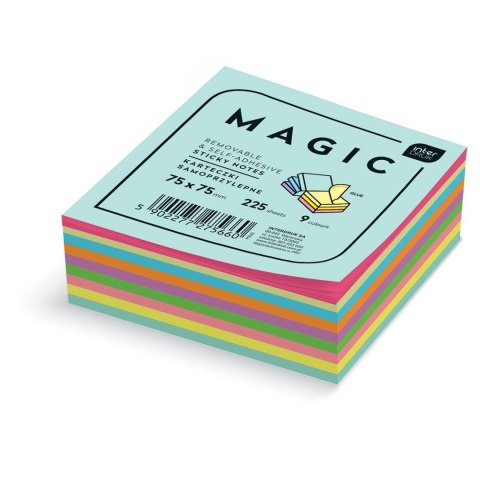 Notes samoprzylepny (karteczki) Interdruk mix 225k [mm:] 75x75 (IKARSAM225MC)
