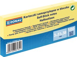 Notes samoprzylepny (karteczki) Donau żółty 100k [mm:] 38x51 (7585001-11)