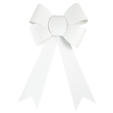 Kokarda biała brokatowa duża 29cm Arpex (BN5458BIA-0615)