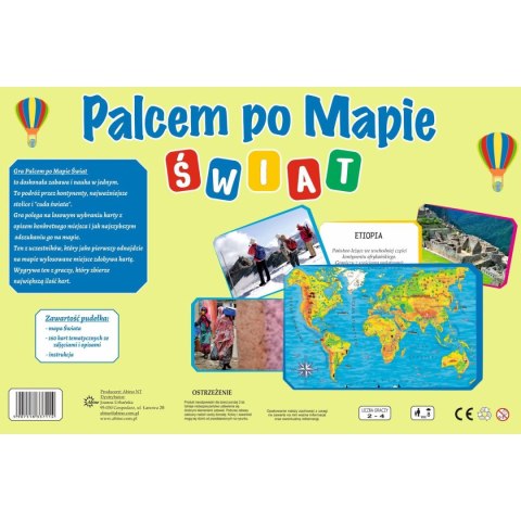 Gra edukacyjna Palcem po mapie - Świat A Abino
