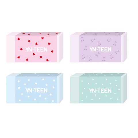 Gumka do mazania Pastel 4 wzory Noster