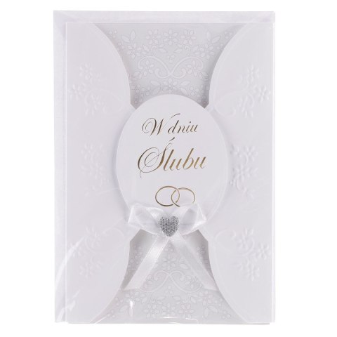 Kartka składana laurka B6 exclusive satyna ślub B6 (5902221807565) Kartka składana laurka B6 exclusive satyna ślub B6 (5902221807565)