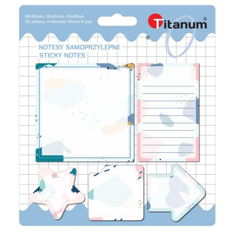 Notes samoprzylepny (karteczki) Memphis mix 20k [mm:] (mix)x(mix) Titanum (TO11)