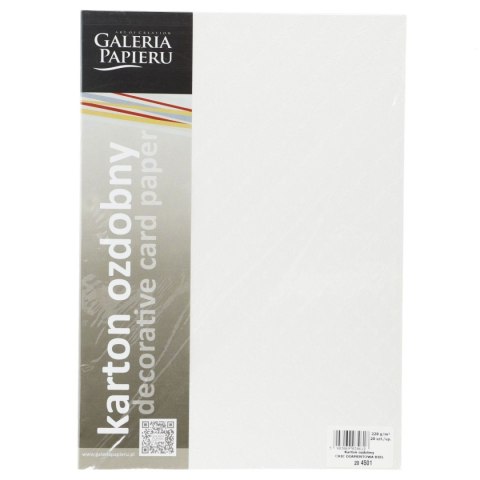 Papier ozdobny (wizytówkowy) Galeria Papieru chic diamentowa biel A4 biały 220g (204501) Papier ozdobny (wizytówkowy) Galeria Papieru chic diamentowa biel A4 biały 220g (204501)