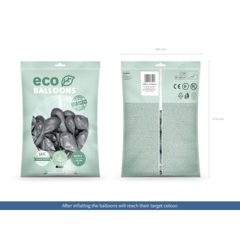 Balon gumowy Partydeco Metalizowane Eco Balloons srebrny 260mm (ECO26M-018) Balon gumowy Partydeco Metalizowane Eco Balloons srebrny 260mm (ECO26M-018)