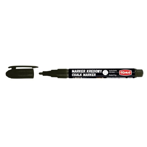 Marker specjalistyczny kredowy wkład czarny 1,5mm okrągła końcówka Toma Marker specjalistyczny kredowy wkład czarny 1,5mm okrągła końcówka Toma