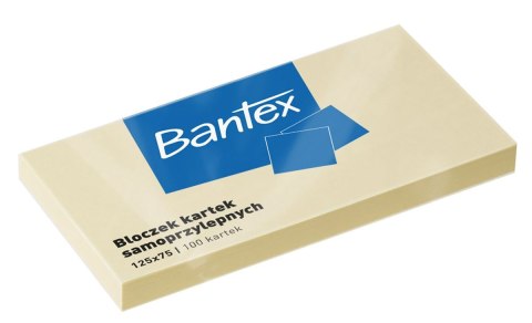 Notes samoprzylepny (karteczki) Bantex żółty 100k [mm:] 125x75 (400086388)