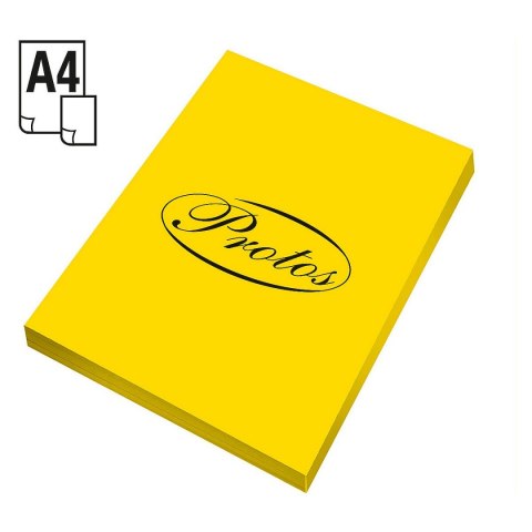 Papier kolorowy Protos A4 żółty 160g Papier kolorowy Protos A4 żółty 160g