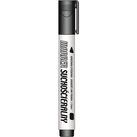 Marker suchościeralny Tetis czarny 1-2mm okrągła końcówka (KM107-VO) Marker suchościeralny Tetis czarny 1-2mm okrągła końcówka (KM107-VO)