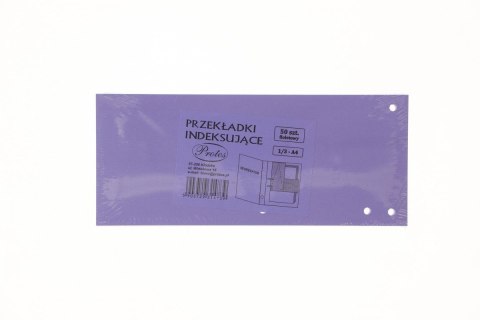 Przekładka czysta Protos indeksująca 1/3 A4 fioletowy 160g 50k