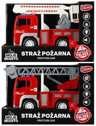 Samochód strażacki Mega Creative 21cm światło i dźwięk (522135) Samochód strażacki Mega Creative 21cm światło i dźwięk (522135)