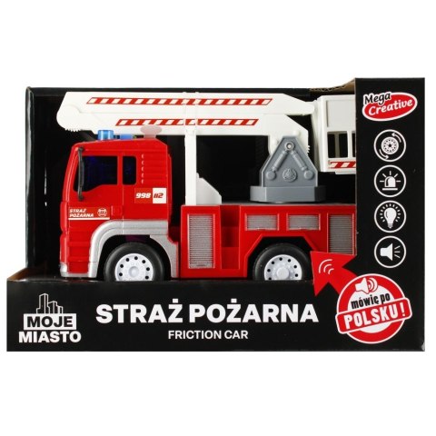 Samochód strażacki Mega Creative 21cm światło i dźwięk (522135) Samochód strażacki Mega Creative 21cm światło i dźwięk (522135)