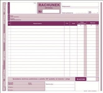 Druk samokopiujący rachunek dla zwolnionych podmiotowo z VAT 2/3 A4 80k. Michalczyk i Prokop (231-2) Druk samokopiujący rachunek dla zwolnionych podmiotowo z VAT 2/3 A4 80k. Michalczyk i Prokop (231-2)