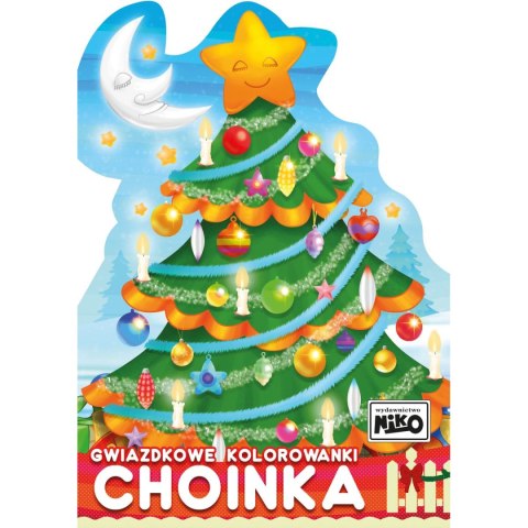 Książeczka edukacyjna gwiazdkowe kolorowanki Choinka Niko
