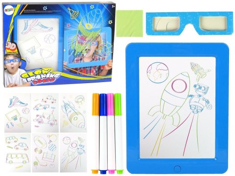 Tablica znikopis Lean Magiczna Podświetlana Tablica 3D Okulary Niebieska (9966) Tablica znikopis Lean Magiczna Podświetlana Tablica 3D Okulary Niebieska (9966)
