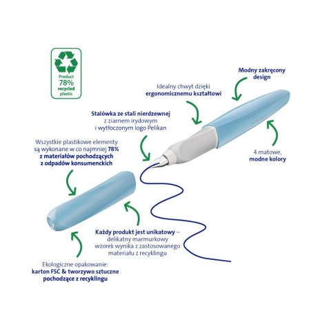 Pióro wieczne Pelikan Twist 822206 Eco Niebieskie (400195744) Pióro wieczne Pelikan Twist 822206 Eco Niebieskie (400195744)