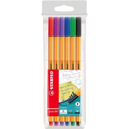 Cienkopis Stabilo mix 0,4mm 6kol. (88/6)