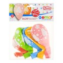 Balon gumowy Premium Hel z nadrukiem 4, 13 cali/5 sztuk mix 330mm 13cal Godan (GS120/4)