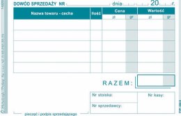 Druk samokopiujący Michalczyk i Prokop Dowód sprzedaży A7 80k. (260-9)