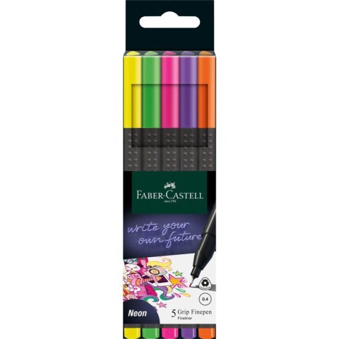 Cienkopis Faber Castell neonowy mix 0,4mm 5kol. (151603 FC) Cienkopis Faber Castell neonowy mix 0,4mm 5kol. (151603 FC)