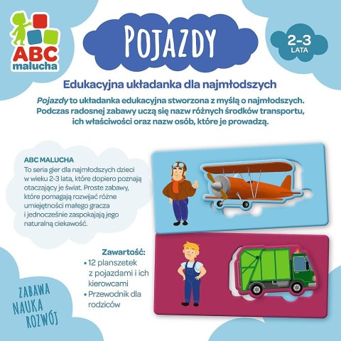 Gra edukacyjna Pojazdy z Serii ABC Malucha Pojazdy Trefl (01942)