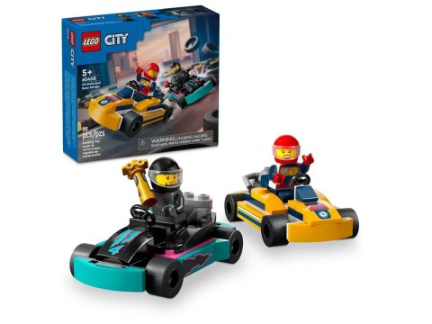 Klocki konstrukcyjne Lego City Gokarty i kierowcy wyścigowi (60400) Klocki konstrukcyjne Lego City Gokarty i kierowcy wyścigowi (60400)