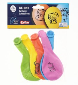 Balon gumowy PREMIUM ZWIERZĄTKA 5 szt mix 300mm 12cal Godan (GS110/P145)