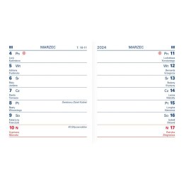 Kalendarz książkowy (terminarz) EWA IMPRESS kieszonkowy 71mm x 81mm Telegraph