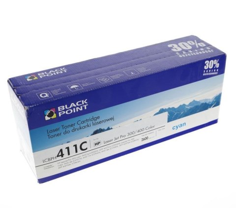 Toner alternatywny Black Point HP CE411A cyan (LCBPH411C) Toner alternatywny Black Point HP CE411A cyan (LCBPH411C)