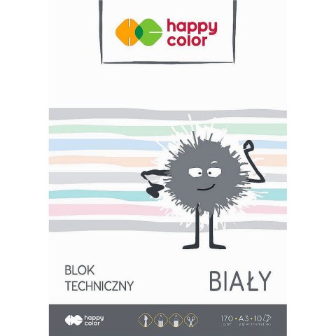 Blok techniczny Happy Color A3 biały 170g 10k (HA 3550 3040-0) Blok techniczny Happy Color A3 biały 170g 10k (HA 3550 3040-0)