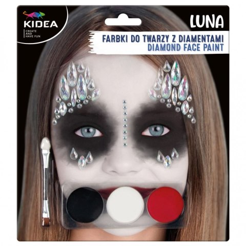 Farby do twarzy Kidea Zestaw Luna z diamentami (FDTZKDKA) Farby do twarzy Kidea Zestaw Luna z diamentami (FDTZKDKA)