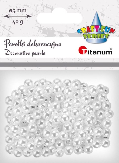 Perełki Titanum Craft-Fun Series 5mm białe (X107) Perełki Titanum Craft-Fun Series 5mm białe (X107)