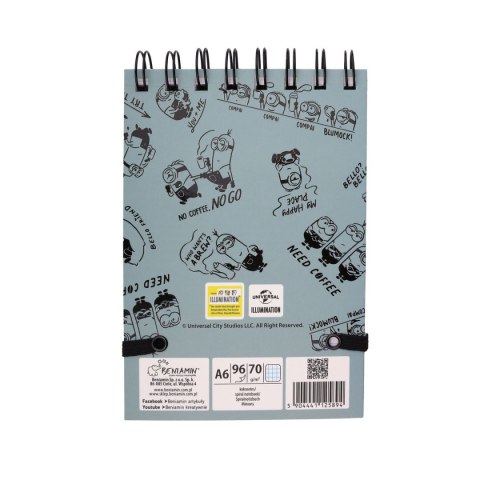 Kołozeszyt (kołonotatnik) Minionki A6 96k. 70g krata (nd) (5894)