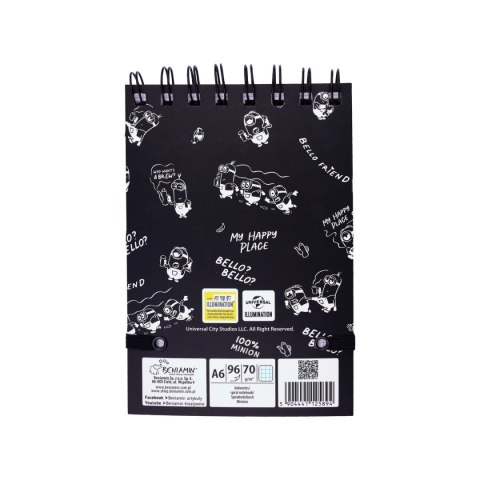 Kołozeszyt (kołonotatnik) Minionki A6 96k. 70g krata (nd) (5894)