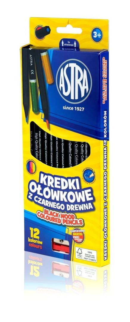Kredki ołówkowe Astra 12 kol. Kredki ołówkowe Astra 12 kol.