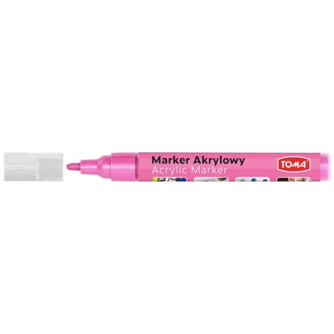 Marker specjalistyczny Toma akrylowy-różowy różany 2,5mm okrągła końcówka (TO-402) Marker specjalistyczny Toma akrylowy-różowy różany 2,5mm okrągła końcówka (TO-402)