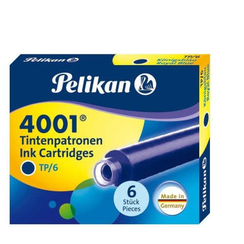 Naboje krótkie Pelikan TP/6 niebieskie 301176 niebieski (100401545) Naboje krótkie Pelikan TP/6 niebieskie 301176 niebieski (100401545)