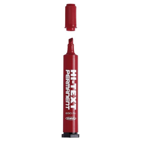 Marker permanentny Fibracolor HI-TEXT czerwony 4,5mm ścięta końcówka Marker permanentny Fibracolor HI-TEXT czerwony 4,5mm ścięta końcówka