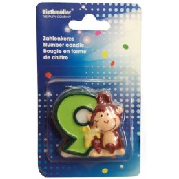 Świeczka urodzinowa Riethmuller cyfra SAFARI 9 (551799)
