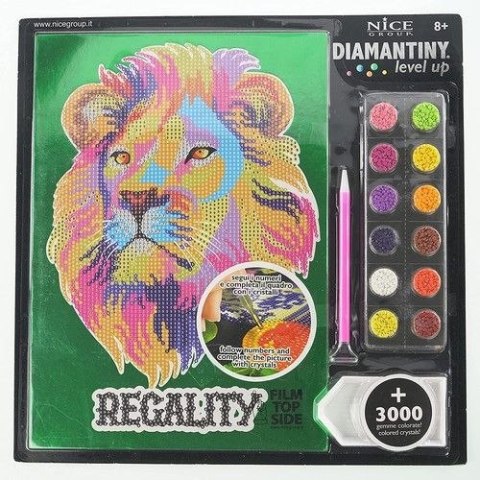 Zestaw kreatywny dla dzieci Russel Level up mozaika diamentowa - lew (96001) Zestaw kreatywny dla dzieci Russel Level up mozaika diamentowa - lew (96001)