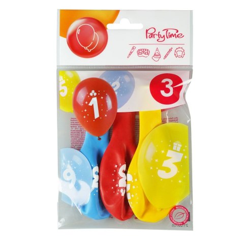 Balon gumowy z nadrukiem cyferki - 3 (3 szt.) mix 280mm Arpex (KB1924-3-9944) Balon gumowy z nadrukiem cyferki - 3 (3 szt.) mix 280mm Arpex (KB1924-3-9944)