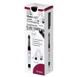 Cienkopis Toma czarny czarny 0,5mm 1kol. (to-347)