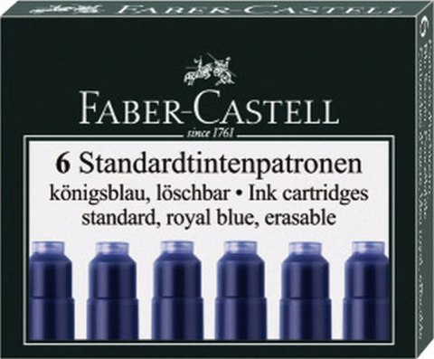 Naboje krótkie Faber Castell niebieski ciemny (185506) Naboje krótkie Faber Castell niebieski ciemny (185506)