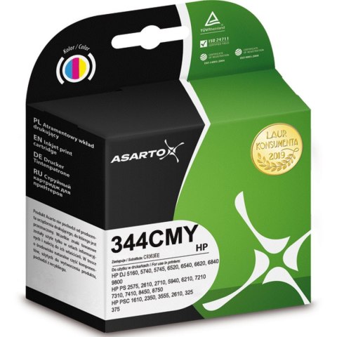 Tusz (cartridge) alternatywny Asarto do HP 344CMY | C9363EE mix Tusz (cartridge) alternatywny Asarto do HP 344CMY | C9363EE mix