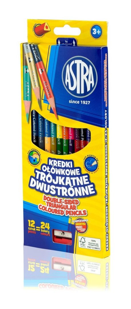 Kredki ołówkowe Astra 24 kol. (312112001) Kredki ołówkowe Astra 24 kol. (312112001)