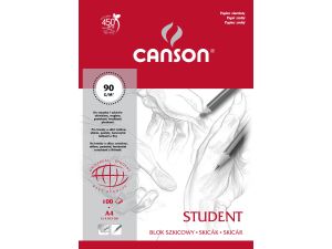 Blok rysunkowy Canson Student A4 biały 90g 100k 210 mm x 297 mm (100554858)