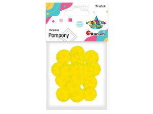 Pompony Titanum Craft-Fun Series żółte 15 szt