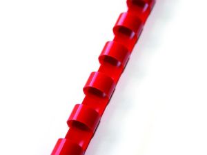 Grzbiety do bindowania plastikowe 8 mm czerwone