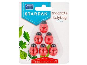 Magnes Starpak biedronki - czerwony 15 mm x 25 mm (438886)